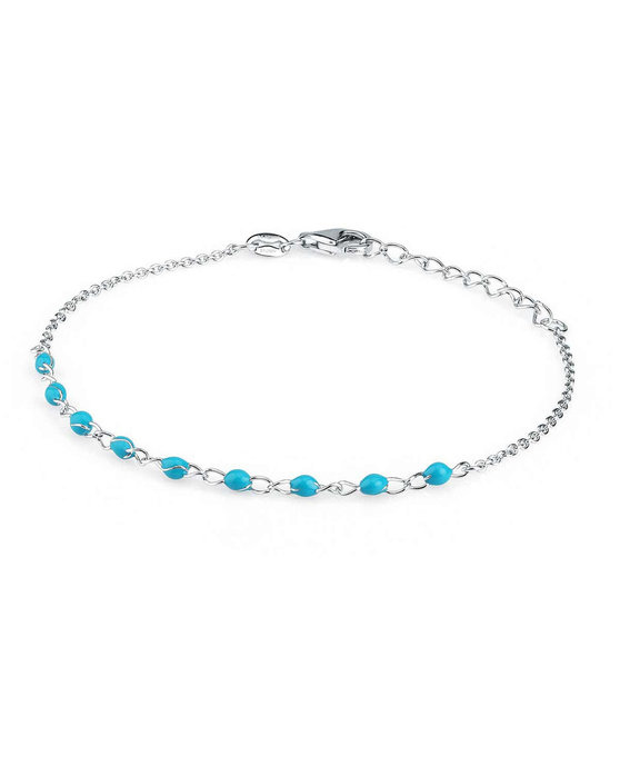 LA PETITE STORY Silver Collection Sterling Silver Bracelet with Enamel Beads