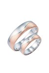 Wedding rings from 18ct Rose Gold and Whitegold with Diamond