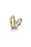 Wedding rings from 14ct Gold and Whitegold with Diamond Breuning