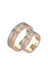 Wedding rings 14ct Pink and White gold