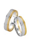 Wedding rings in 8ct Gold and Whitegold with Diamond Breuning