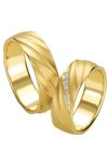 Wedding rings in14ct Gold with Diamonds Breuning
