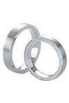 Wedding rings in 14ct Whitegold with Diamonds Breuning