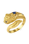 Ring 18ct Gold with Sapphires and Diamonds (EUR No 55 - US No 7)
