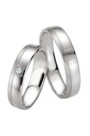 Wedding rings in Silver 925 Sterling Silver with Diamond Breuning