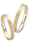 Wedding rings in 8ct Gold and White Gold Breuning