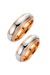 Wedding rings in 14ct Rose Gold and Whitegold with Diamonds Breun