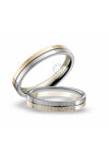 Wedding rings in 14ct Gold and Whitegold with Diamonds Blumer
