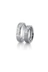 Wedding rings in 8ct Whitegold with Diamonds Breuning