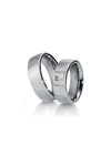 Wedding rings in 8ct Whitegold with Diamonds Breuning