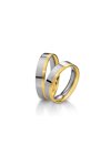 Wedding rings from 14ct Gold and Whitegold with Diamonds Breuning