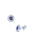 Earrings 18ct White Gold with Diamonds and Iolite dione collection