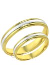 Wedding rings in 14ct Gold and Whitegold with Diamond