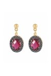 Earings in 14ct gold with zircon