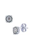 Earrings in 14ct Whitegold with zirconia