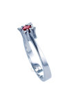 Ring 18ct with Ruby and Diamonds Muse Collection