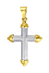 Βαπτιστικός σταυρός 18 Καράτια Χρυσό και Λευκόχρυσο
