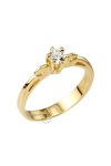 Solitaire ring 14ct Gold with Zircon