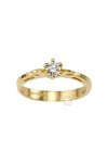 Solitaire ring 14ct Gold with Zircon