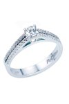 Solitaire ring 18ct with Diamonds