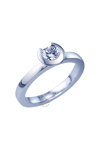 Μονόπετρο δαχτυλίδι BREUNING από λευκόχρυσο 18K με διαμάντι