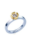 Μονόπετρο δαχτυλίδι δίχρωμο BREUNING από χρυσό 18Κ με διαμάντι