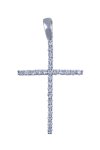 Βαπτιστικός σταυρός 18 Καράτια Λευκόχρυσο με Διαμάντια SAVVIDIS