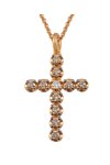 Βαπτιστικός σταυρός 18 Καράτια Ροζ Χρυσό με Διαμάντια SAVVIDIS