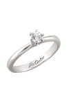 Solitaire ring 18ct Whitegold with Diamond by FaCaDoro