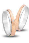 Wedding Rings in 14ct White Gold and Pink Gold