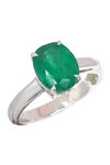 Ring 18ct White Gold SAVVIDIS with Emerald (No 53)