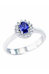 Ring 18ct White Gold SAVVIDIS with Diamonds and Sapphire