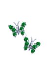Earrings 18ct Whitegold with Emeralds