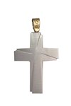 Βαπτιστικός σταυρός 14Κ Χρυσό και Λευκόχρυσο της FaCaDoro