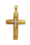 Βαπτιστικός σταυρός 14Κ Χρυσό με ζιργκόν της FaCaDoro
