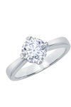 Solitaire Ring 18ct White Gold by SAVVIDIS with Diamond (No 54)