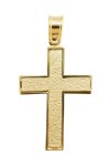 Βαπτιστικός σταυρός διπλής όψης SAVVIDIS από χρυσό και λευκόχρυσο 14Κ