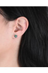 Earrings 18ct white gold with emeralds and diamonds SAVVIDIS