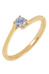 Solitaire ring 18ct gold with diamond by BREUNING