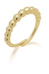 JCOU The Dots 14ct Gold-Plated Sterling Silver Ring