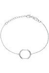 JCOU Chains Rhodium-Plated Sterling Silver Bracelet