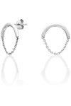 JCOU Chains Rhodium-Plated Sterling Silver Earrings