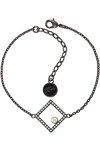 KARL LAGERFELD Geometric Pearl & Pave Square Bracelet