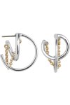 DKNY Mixed Metal Chain Hoop Earrings