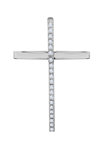 Βαπτιστικός σταυρός SAVVIDIS λευκόχρυσος με ζιργκόν 14Κ