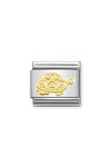 NOMINATION Link - SYMBOLS and steel and 18k gold Turtle with hearts