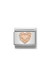 NOMINATION Link - SYMBOLS stainless steel and gold 9k Diamond heart