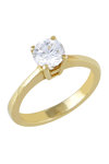 Solitaire Ring 14ct Gold with Zircon by SAVVIDIS (No 52)