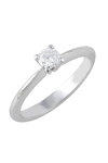 Μονόπετρο δαχτυλίδι λευκόχρυσο SAVVIDIS 18K με διαμάντια (Νο 54)