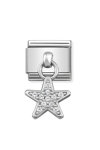 NOMINATION Link - Star in Stainless Steel and Silver 925 with Zircon